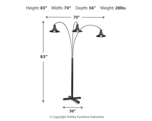 Ashley Express - Sheriel Metal Arc Lamp (1/CN)