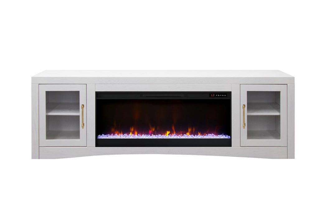 Heritage - Super Fireplace Console - White