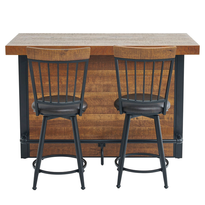 Tyler - 3 Piece Dining Set (Bar Table And Chairs) - Light Brown