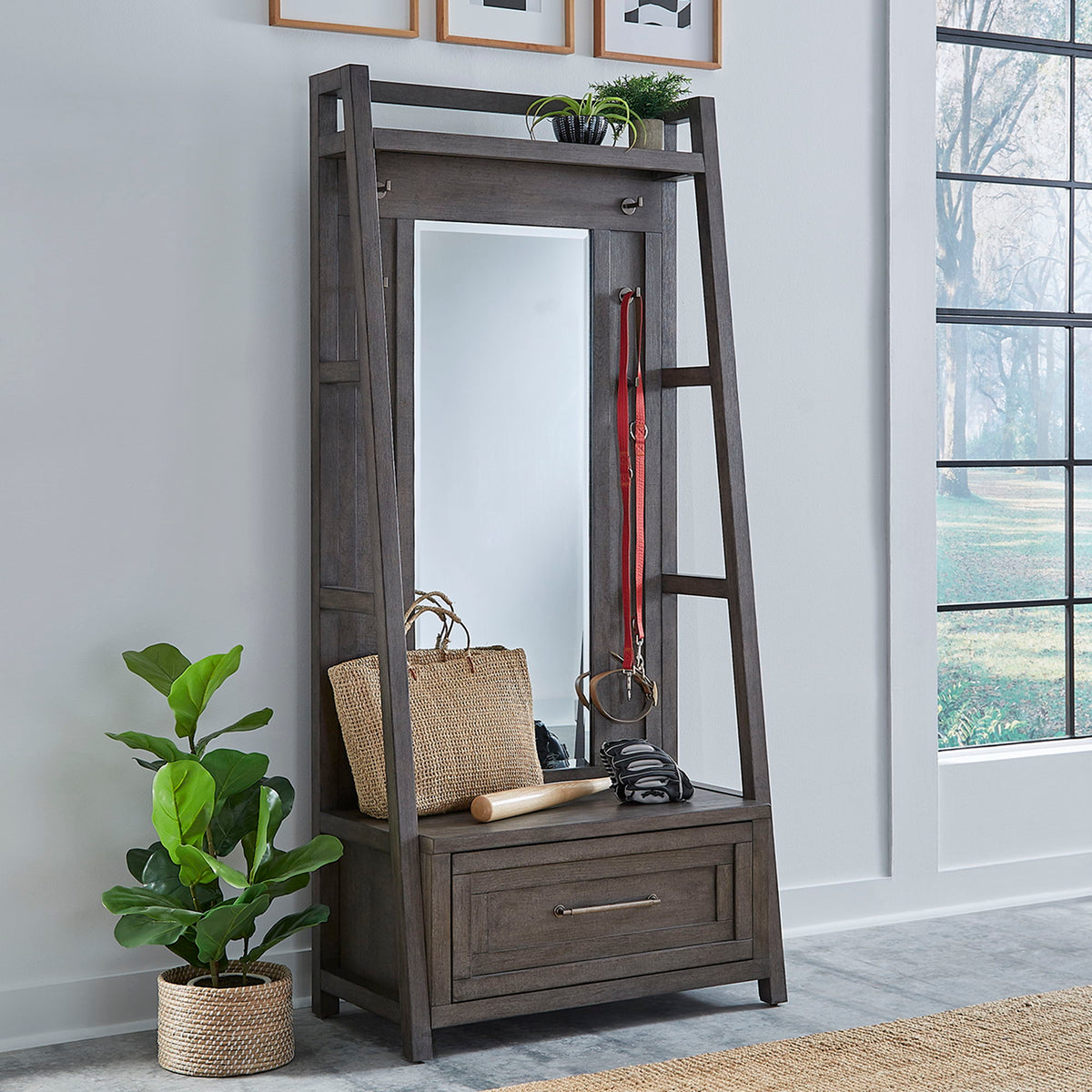 Modern Farmhouse - 2 Piece Hall Tree Set — Furniture Merchandise Outlet
