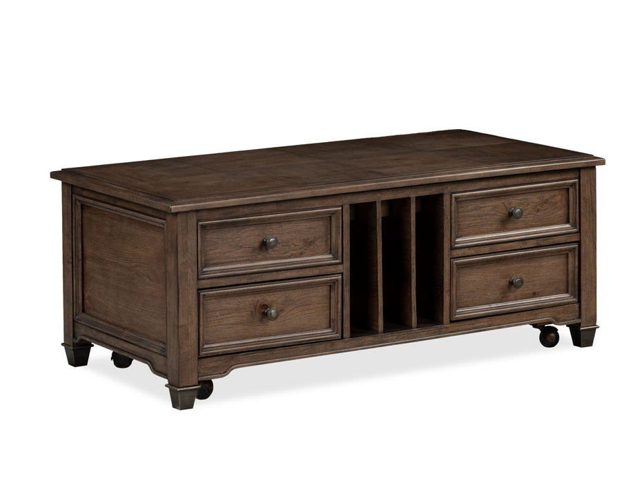 Cormac - Lift Top Storage Cocktail Table - Brown