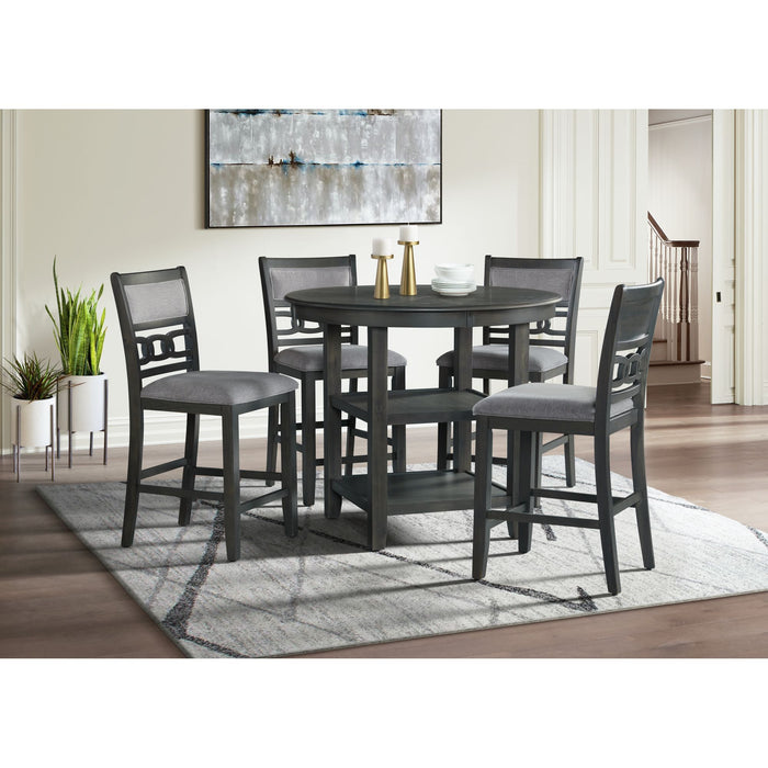 Amherst - Counter Table With Wood Leg - Gray Finish