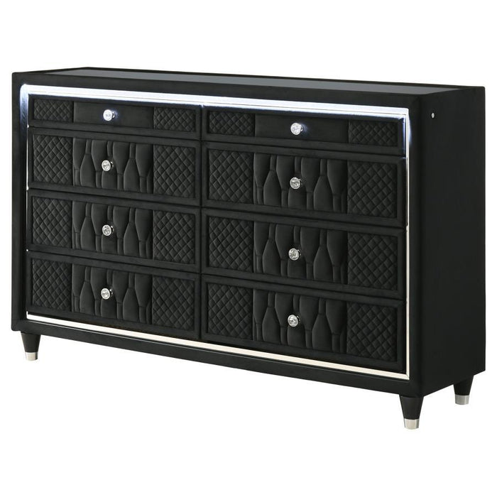 Lorient - 8-Drawer LED Bedroom Dresser Cabinet