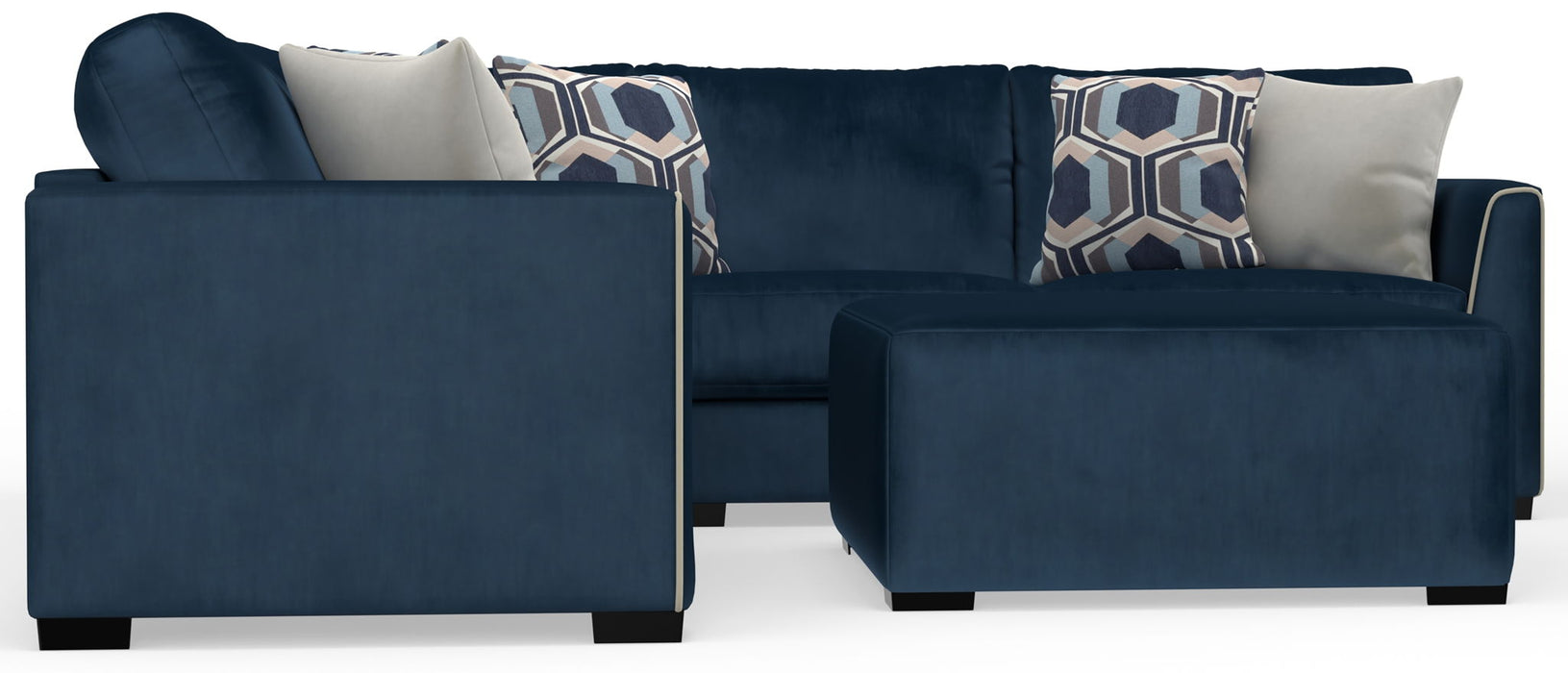 Jetson - Sectional With Comfort Coil Seat Cushions, Included Accent Pillows & Cocktail Ottoman