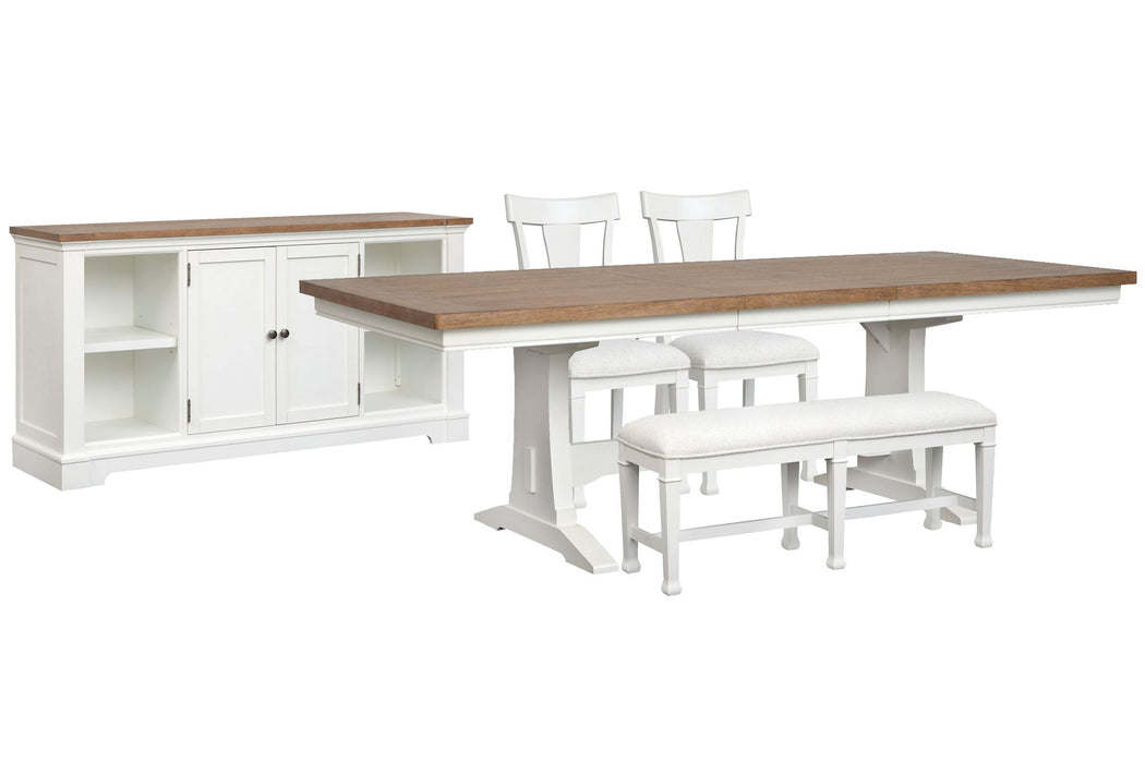 Kingston - Extendable Trestle Dining Table Set