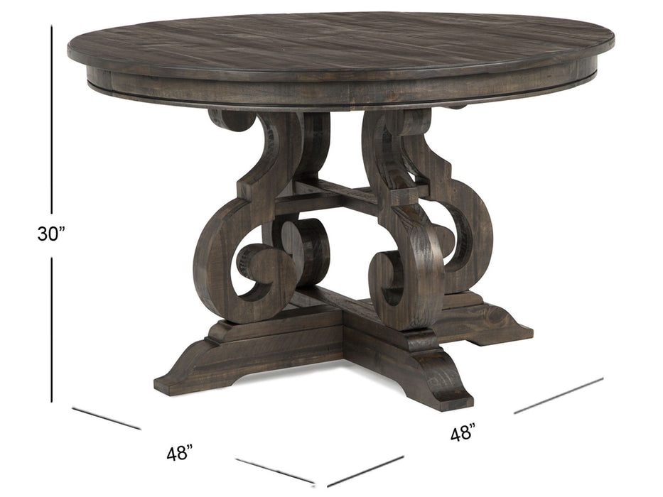 Bellamy - 48" Round Dining Table - Peppercorn