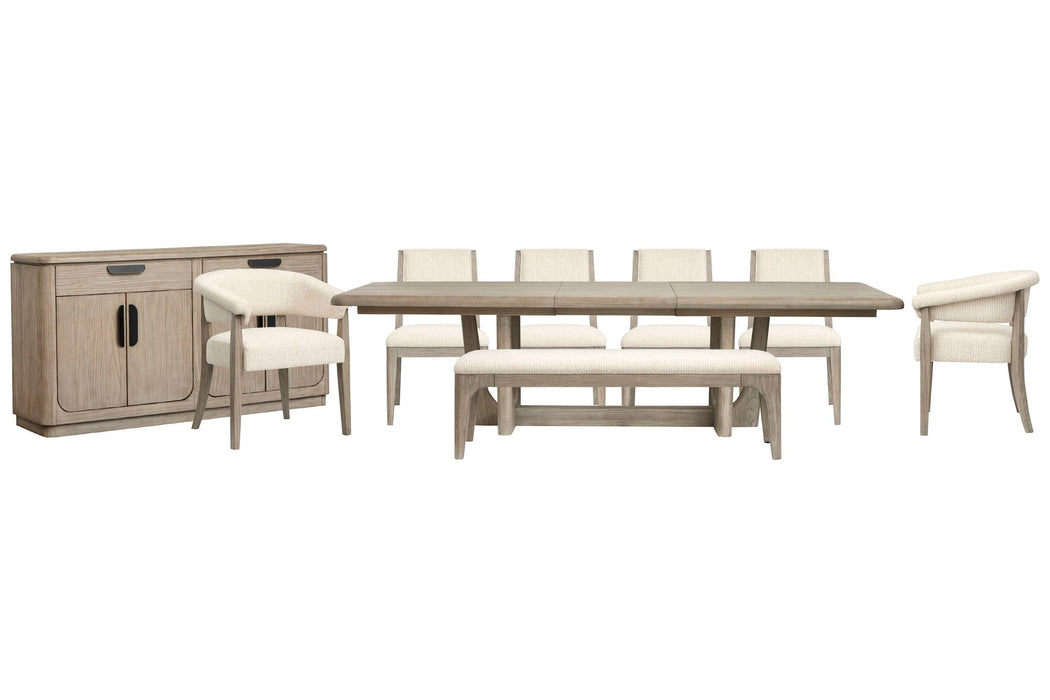 Braelyn - Extendable Trestle Dining Table Set