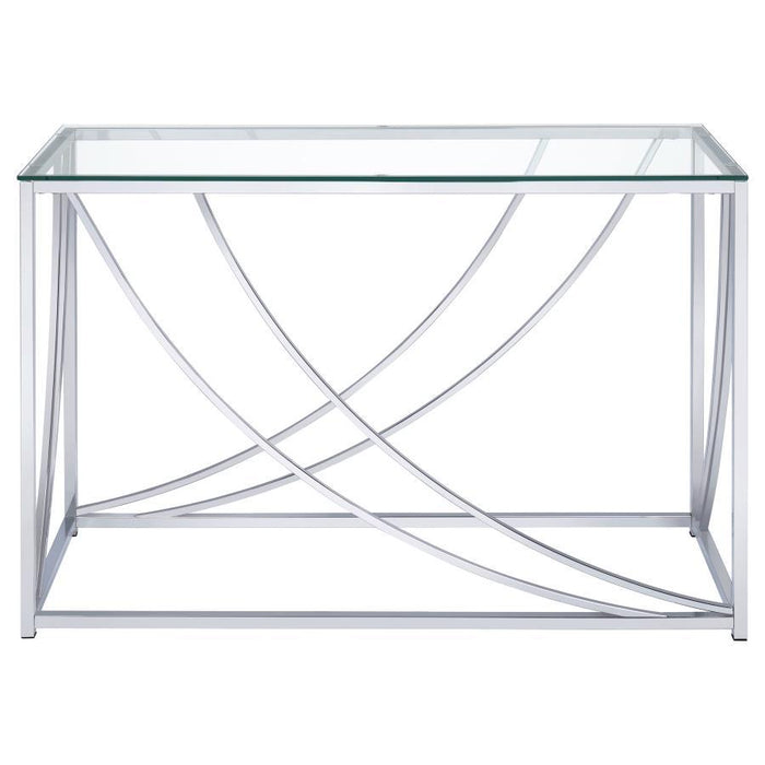Lille - Glass Top Entryway Sofa Console Table Accents