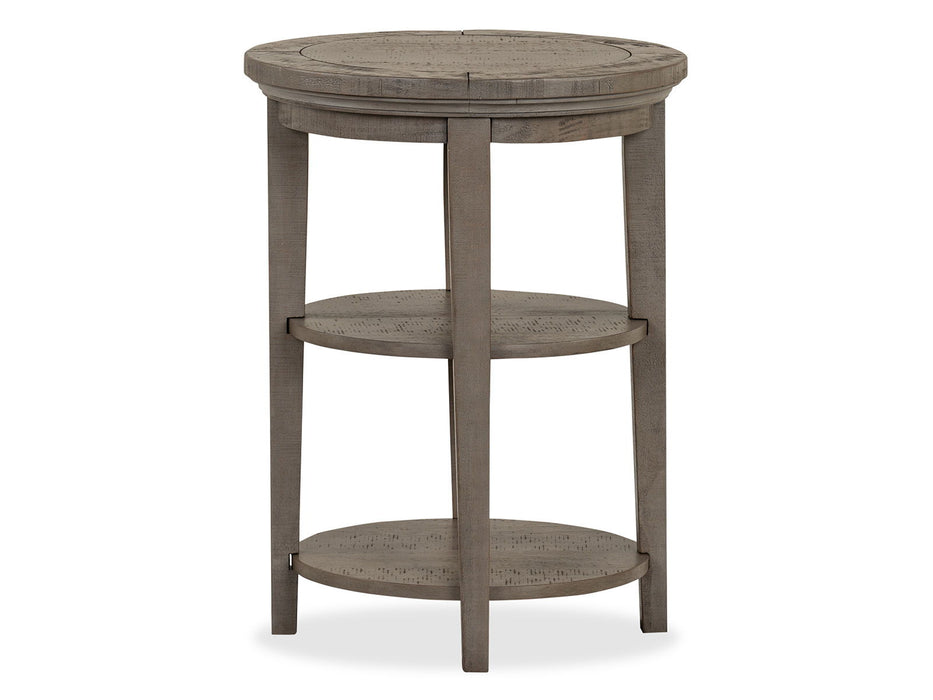 Paxton Place - Round Accent End Table - Dovetail Gray