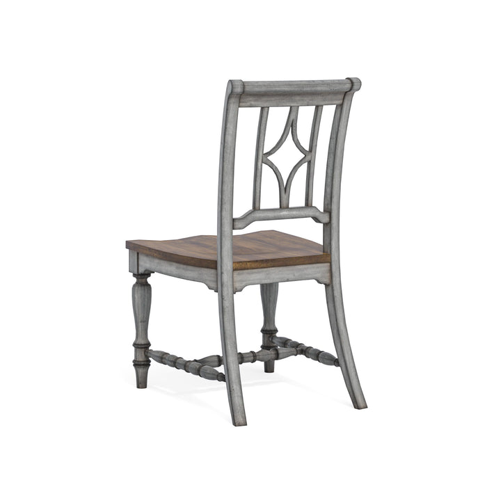 Plymouth - Dining Chair - Gray / Dark Brown