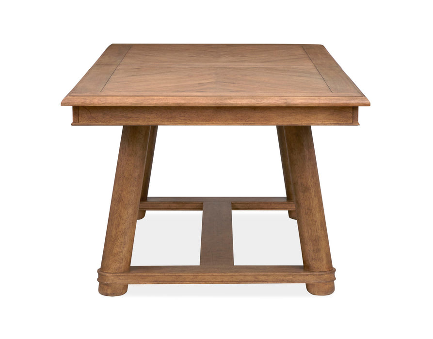Woodward - Trestle Extendable Dining Table - Dark Clove