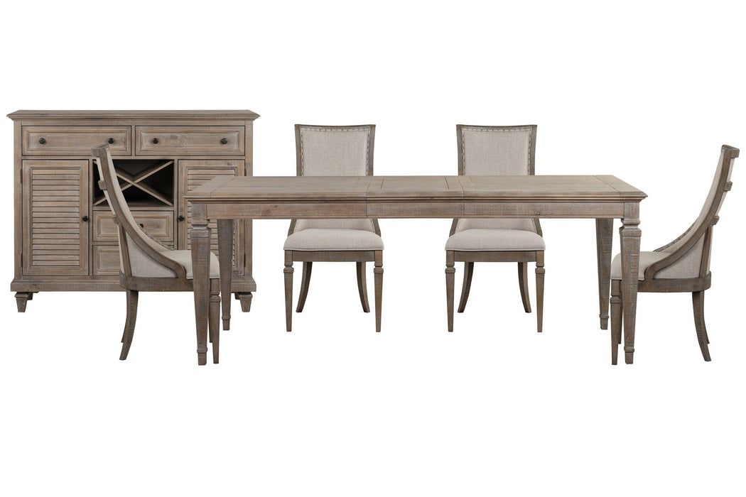 Lancaster - 6 Piece Extendable Rectangular Dining Table Set