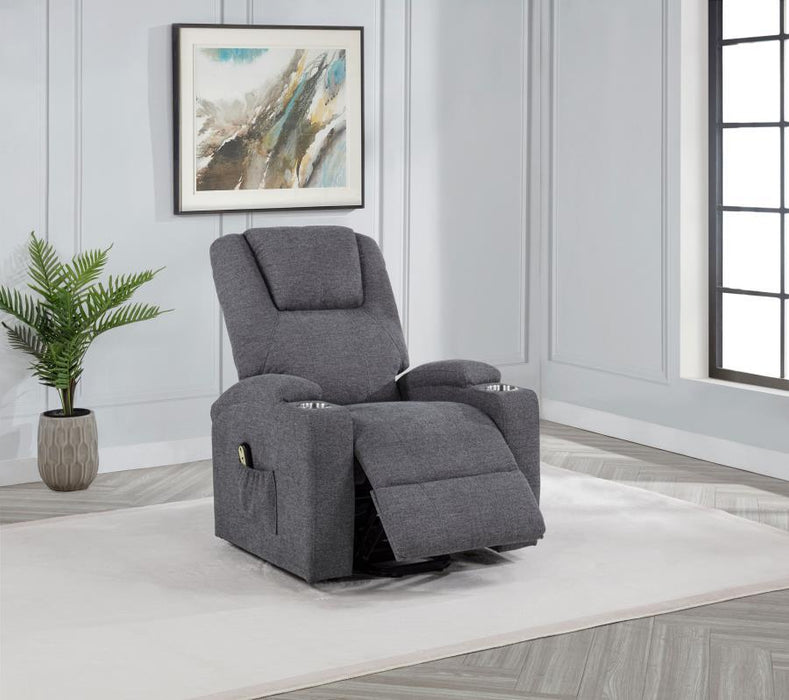 Louie - Chenille Upholstered Power Lift Massage Chair