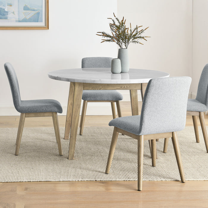 Vida - Round 5 Piece Dining Set - Light Brown