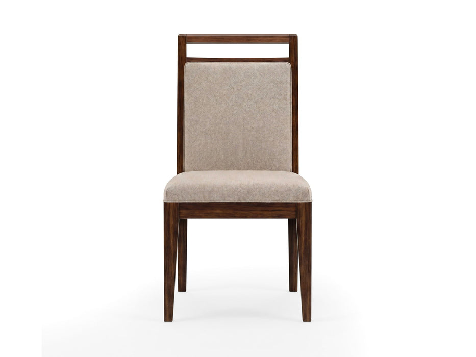 Reena - Upholstered Side Chair (Set of 2) - Rich Brown / Beige