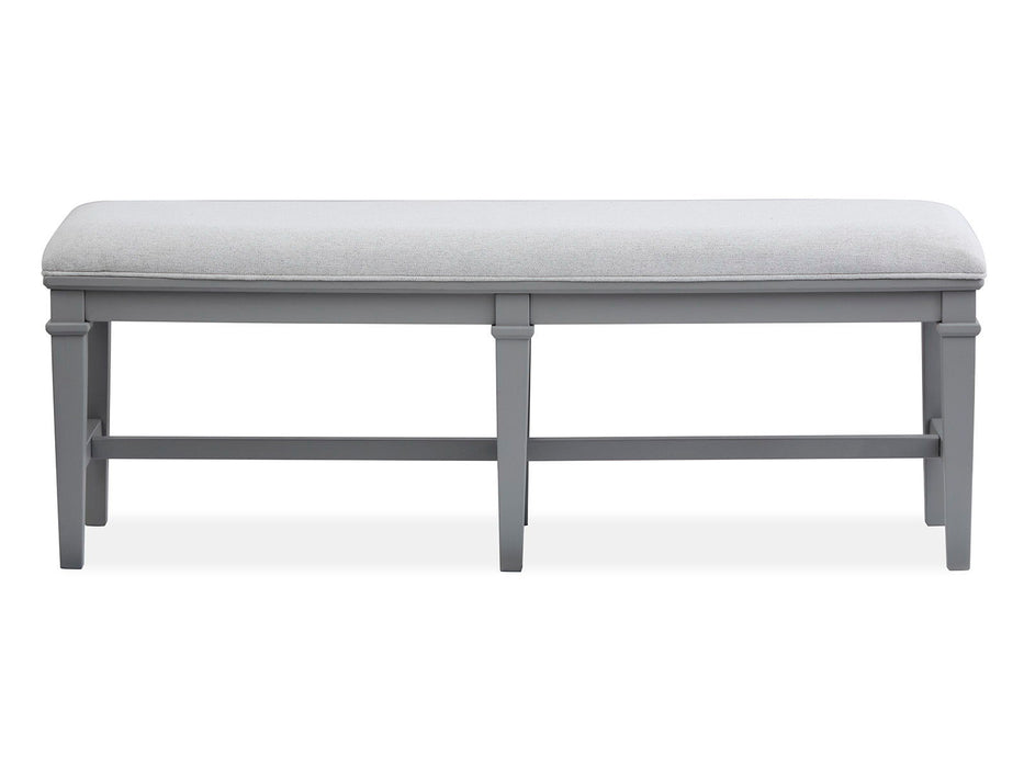 Charleston - Bench With Upholstered Seat - Gray