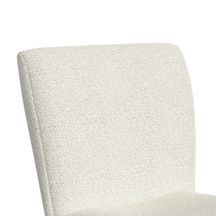 Cambrie - Upholstered Swivel Bar Stool With Boucle (Set of 2) - Beige / Natural