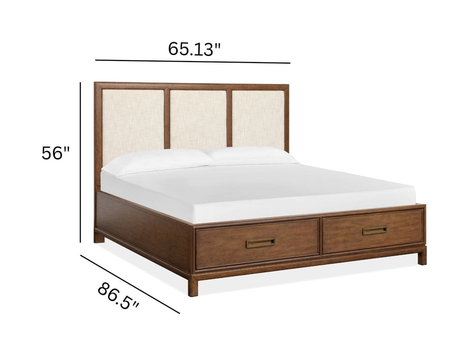 Ridgefield - Complete Panel Storage Bed With Upholstered Headboard