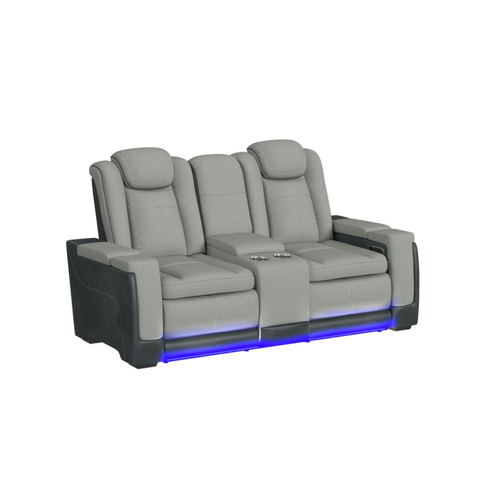 Lantana - Power Motion Loveseat With Power Headrest, LED, And Console