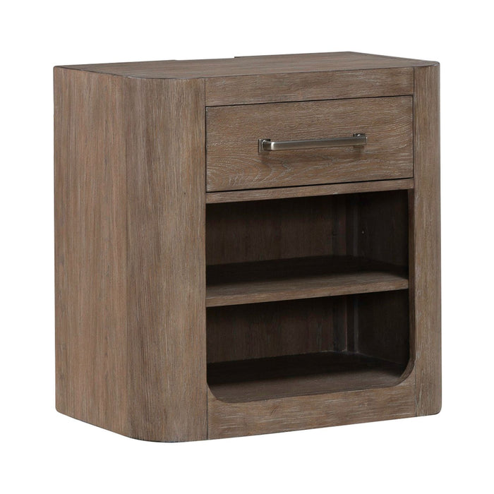 South Bend - Open Nightstand With Charging Station - Brown