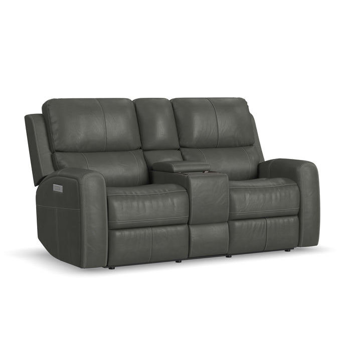 Linden - Power Reclining Loveseat With Console & Power Headrests & Lumbar