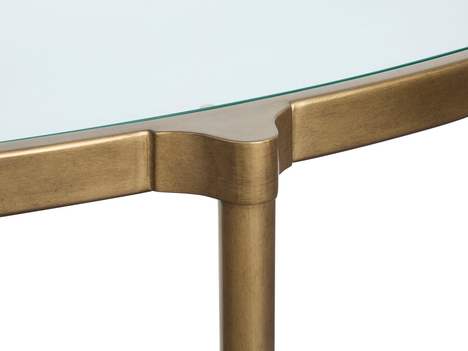 Cassidy - Shaped Cocktail Table - Aged Brass And Volakas Classic