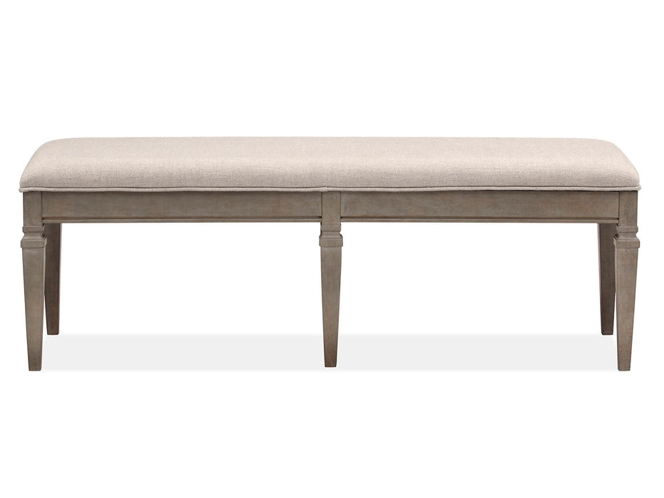 Lancaster - Bench With Upholstered Seat - Dovetail Gray