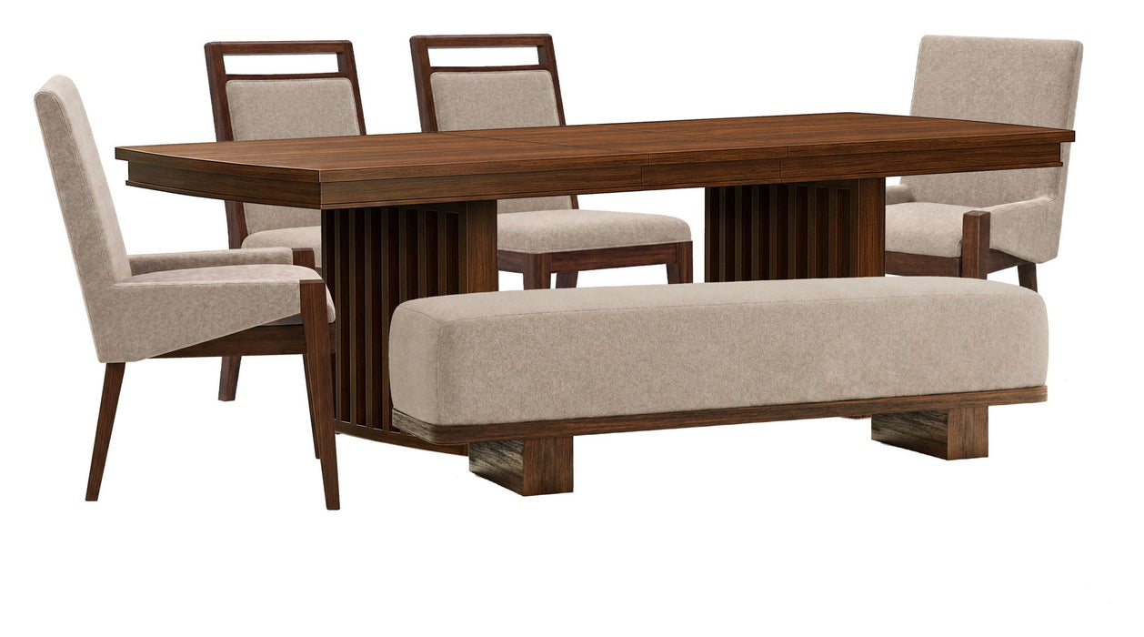 Reena - Extendable Trestle Dining Table Set