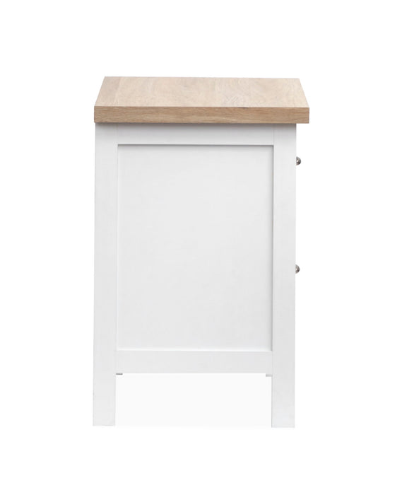 Windmill Harbour - Drawer Nightstand - White Whisp And Sand