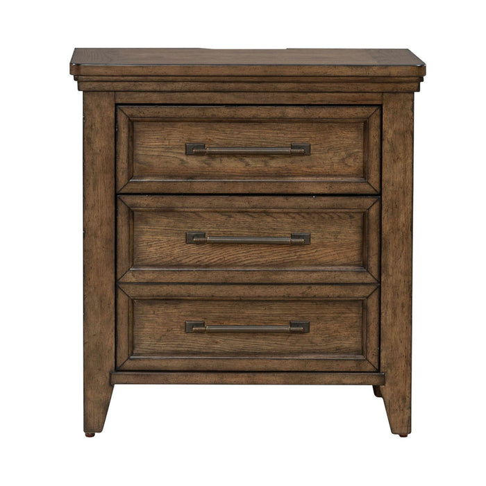 Carolina Park - Nightstand With Charging Station - Brown