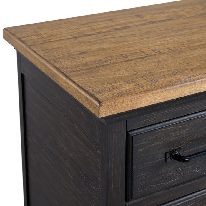 Montrose - Nightstand With Charger & Sensor Light - Espresso & Brown