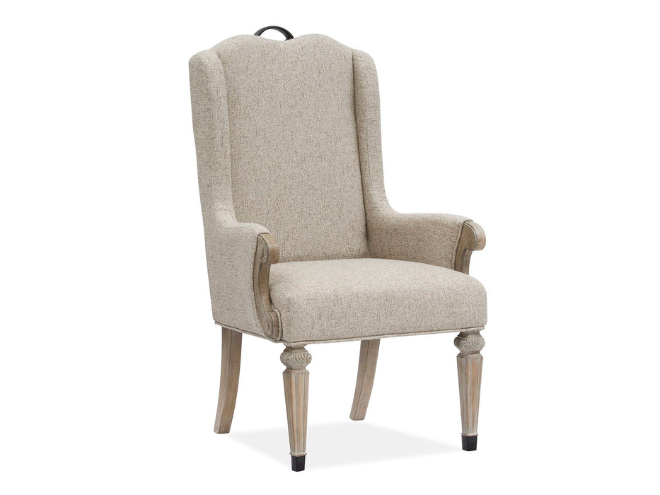 Marisol - Upholstered Host Arm Chair (Set of 2) - Fawn