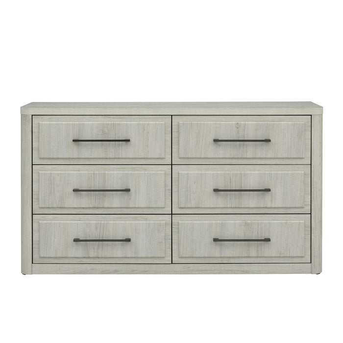 Modern Play - 6 Drawer Dresser - Natural White