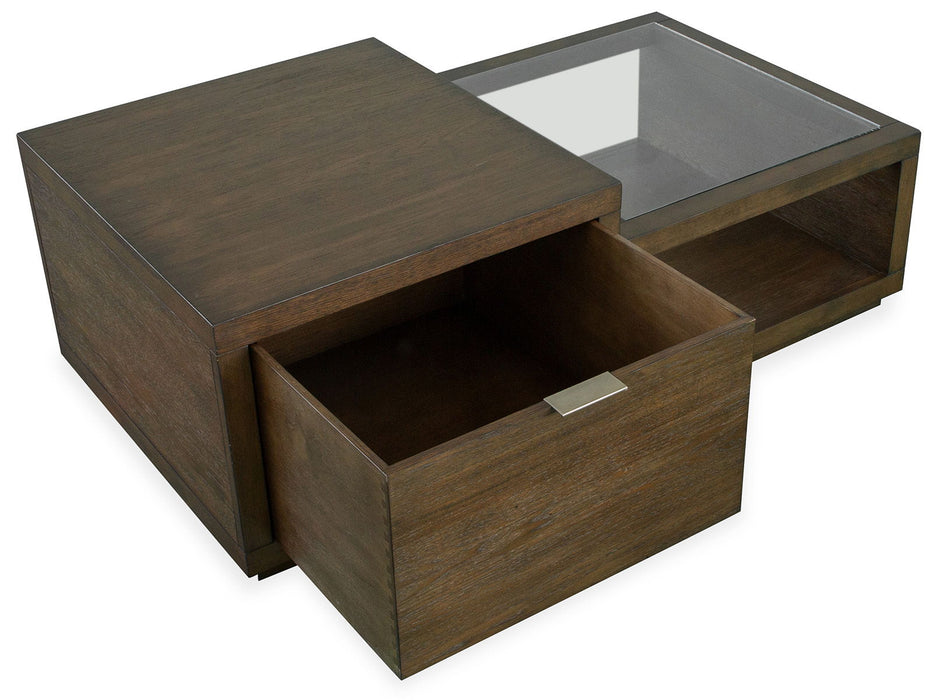 Merrick - Rectangular Cocktail Table With Casters - Homestead Brown