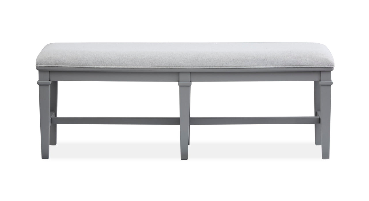 Charleston - Bench With Upholstered Seat - Gray