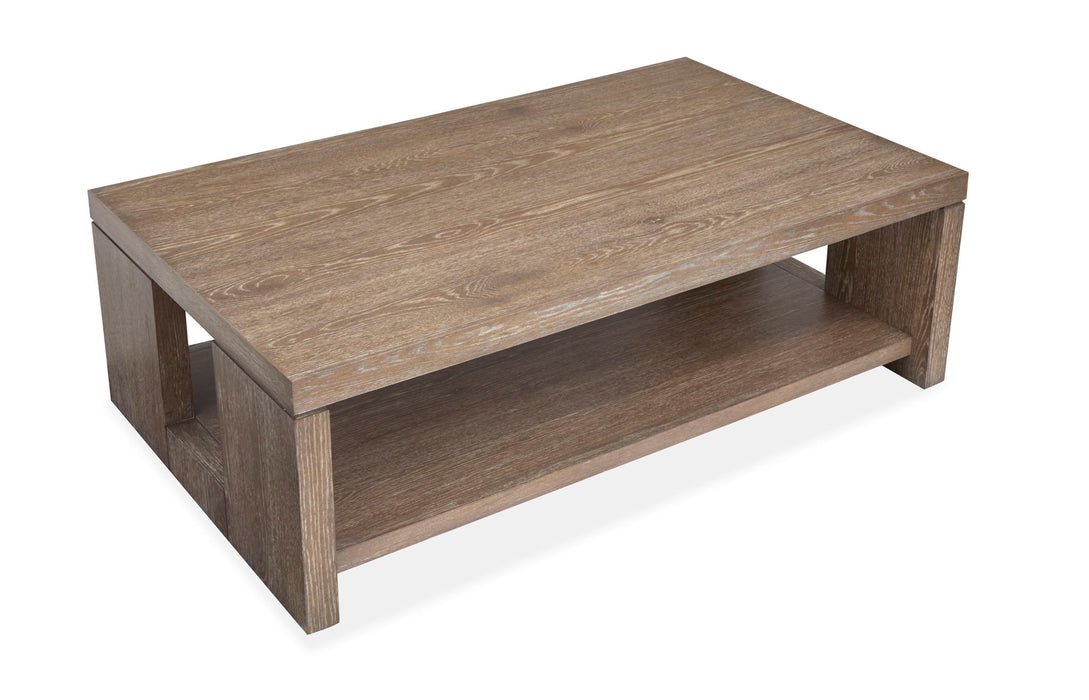 Conway - Rectangular Cocktail Table With Casters - Spiced Brown