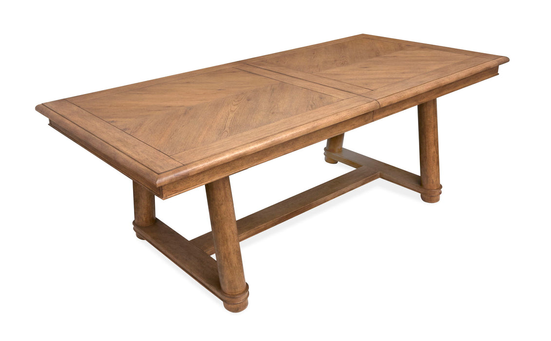 Woodward - Trestle Extendable Dining Table - Dark Clove