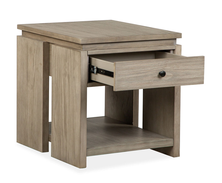 Conrad - Rectangular End Table - Stone Harbor Grey