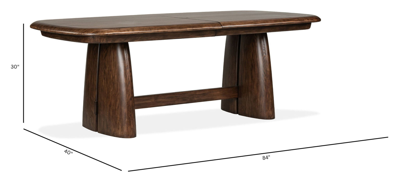 Belville - Extendable Trestle Dining Table - Chestnut Brown