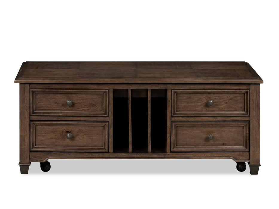 Cormac - Lift Top Storage Cocktail Table - Brown