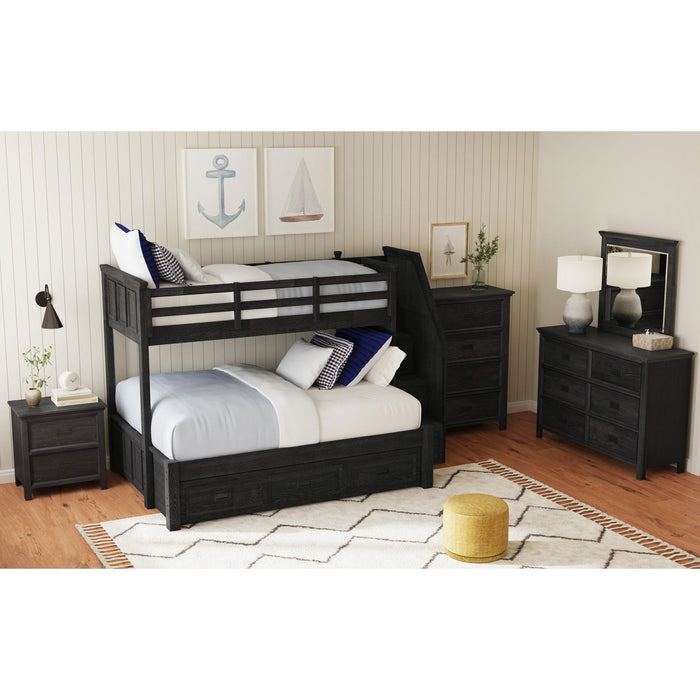 Hampton Kids - Bunk With Staircase And Trundle Bedroom Set