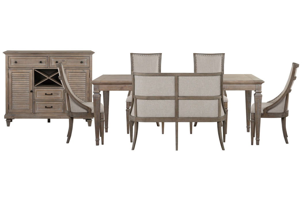 Lancaster - 7 Piece Extendable Rectangular Dining Table Set