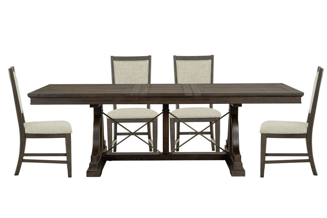Westley Falls - Extendable Trestle Dining Table Set
