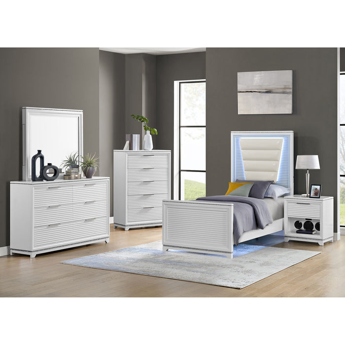 Denmark - Upholstered Bed With LED