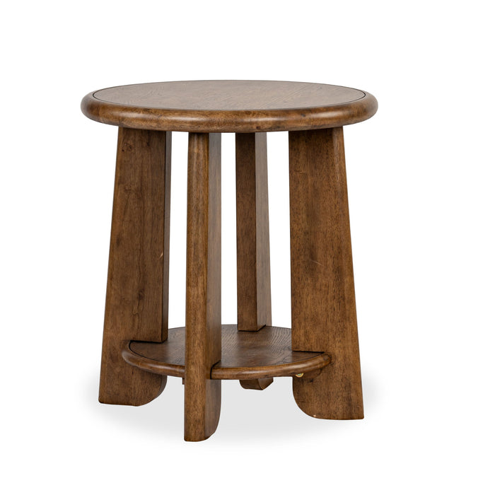 Tanner - Round End Table - Tawny Brown