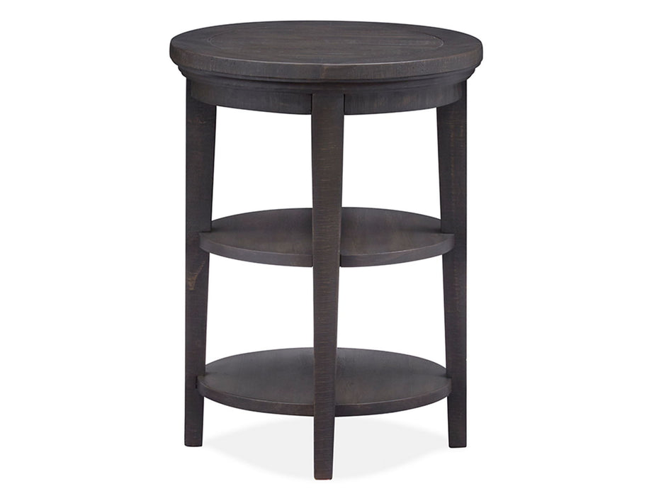 Westley Falls - Round Accent End Table - Graphite