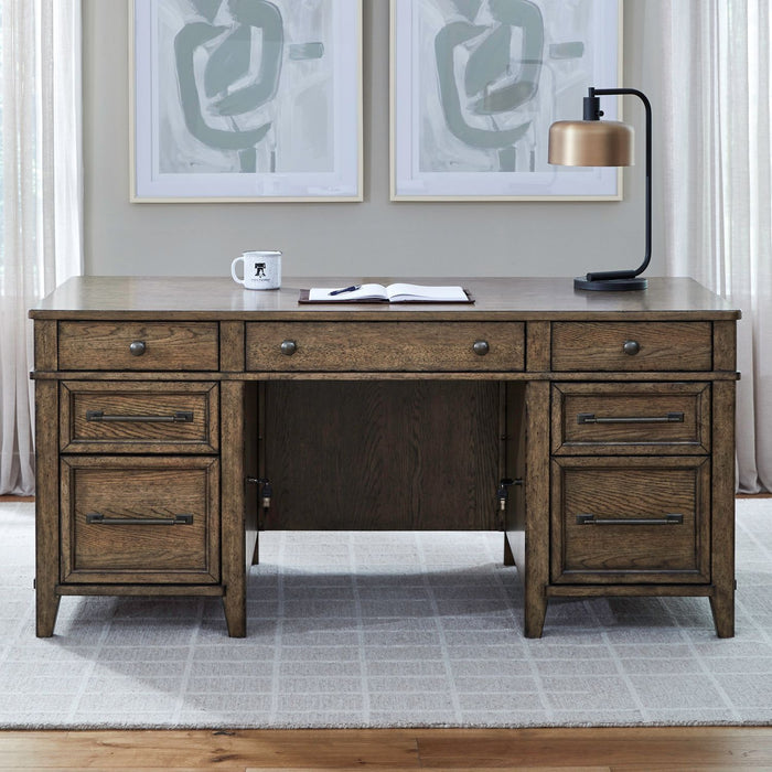Carolina Park - Jr Executive Desk - Brown
