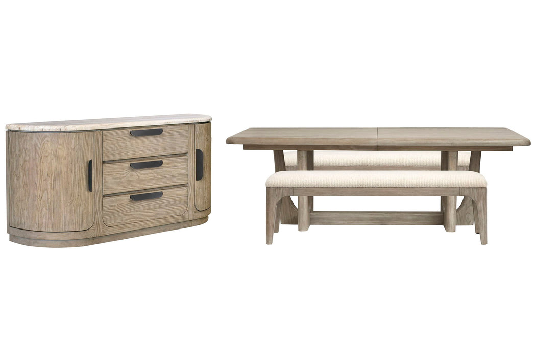 Braelyn - Extendable Trestle Dining Table Set