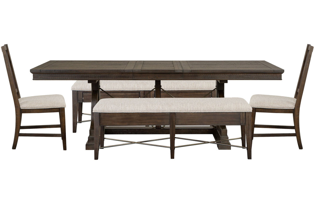 Westley Falls - Extendable Trestle Dining Table Set