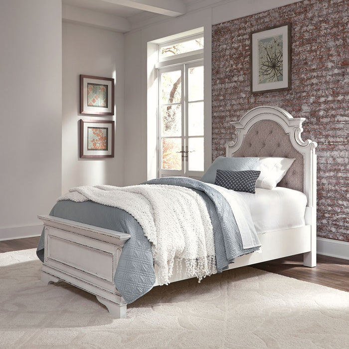 Magnolia Manor - Full Upholstered Bed - White